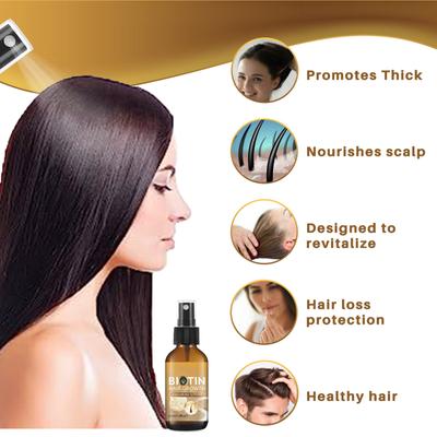 Haarpflegespray für die Kopfhaut, Kräuterspray für die Haarpflege, flüssiges Biotin-Haarwuchsspray, Pflege für dickes Haar, Kopfhautpflegeflüssigkeit 30 ml