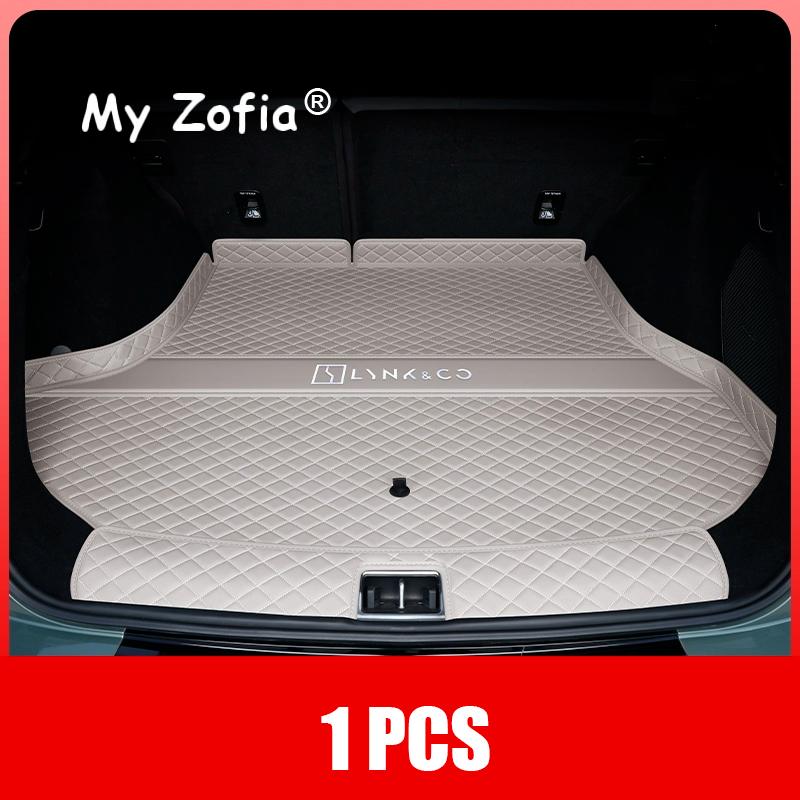 For Lynk & Co 08 EMP 2024 2025 2026 Car Boot Mat Rear Trunk Liner Cargo Leather Floor Carpet Tray Protector Accessories Mats