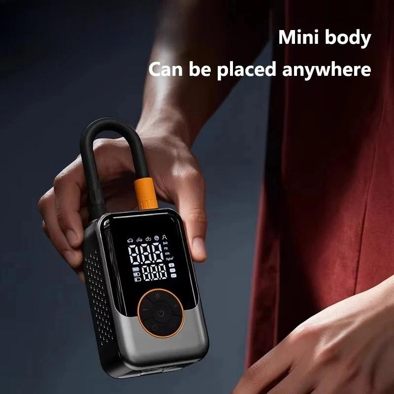 Wireless Car Tire Inflator Portable Air Pump 3000mAh Rechargeable Battery Mini Tyre Inflator for Sedan Motorcycle Bicycle