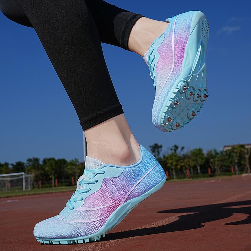 Track and Field Shoes for Men Women Kids Boys Girls Youth Spikes Professional Athletic Shoes Breathable Lightweight Sprint Run