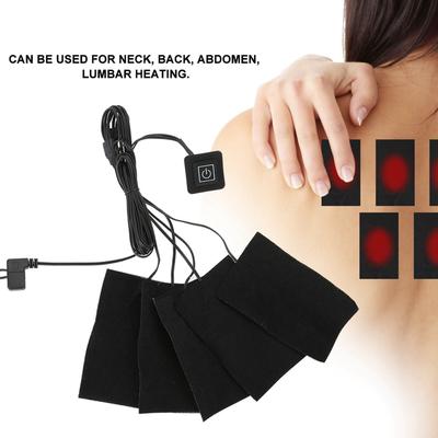 1 Satz USB Kleidung Heizkissen mit 3 Stufen einstellbarer Temperatur Elektrische Heizfolie Heizwärmer Kissen für Weste Jacke