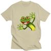 Happy Frog Graphic Tee for Unisex Pure Cotton Short Sleeve Casual T-Shirt