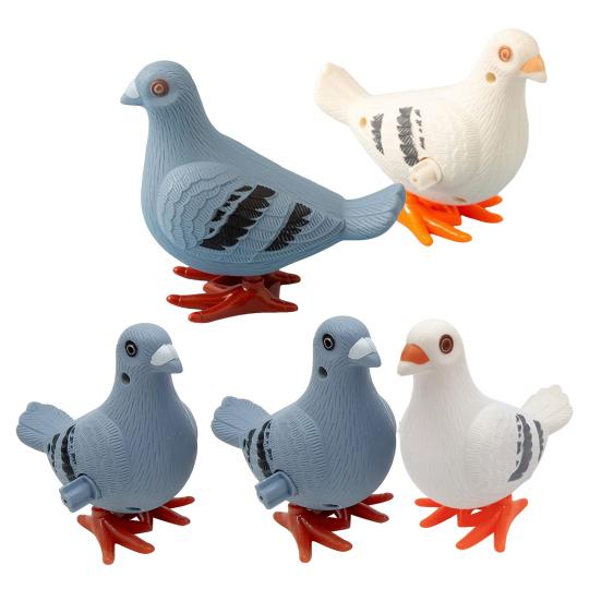 Yousheng 1/2/3/5/8/10Pcs Wind-up Pigeon Jumping Pigeon Spring Clockwork Toy Toddlers Boys Girls Educational Simulation Bird Walking Toy(Random Color)