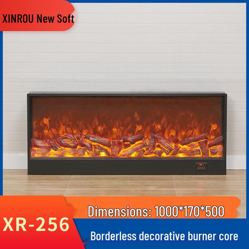 Decorative Flame Electric Fireplace Heater: Built-In Home Simulation