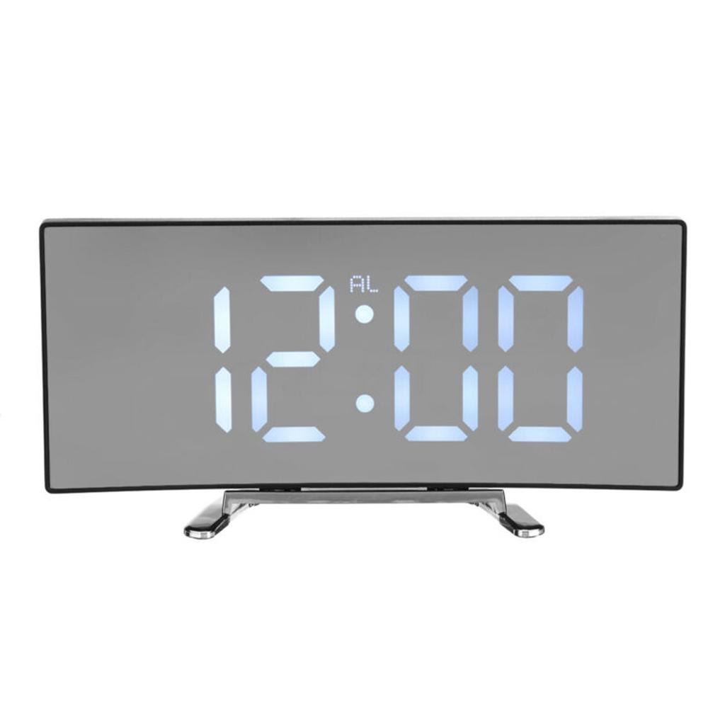 Digitální budík LED Zrcadlový displej Teplota Snooze Table USB Ložnice