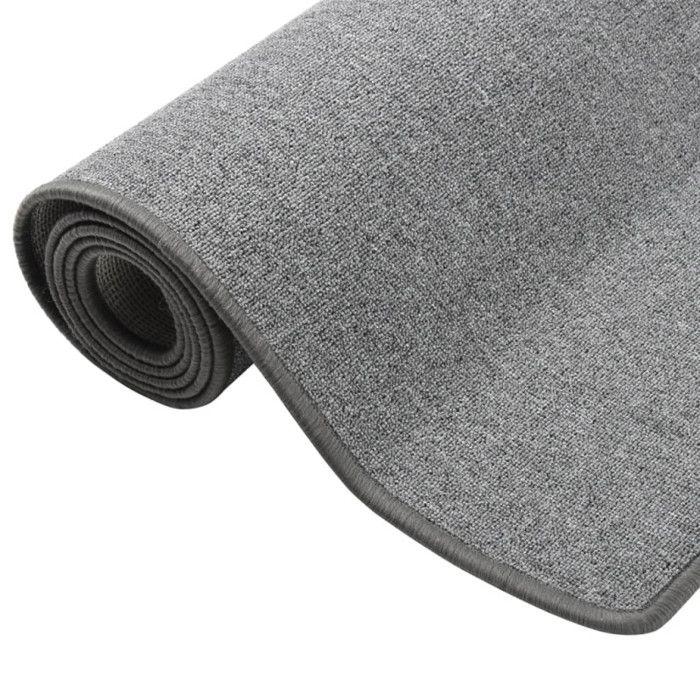 VidaXL Tapis de couloir Gris foncé 80x400 cm