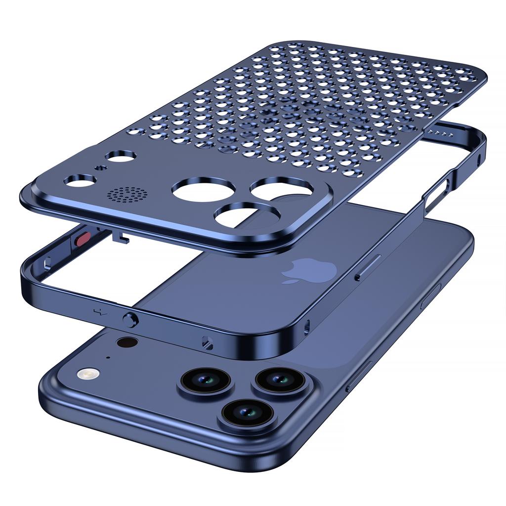 Aroma Aluminum metal Case for iPhone 17 Pro Max 16 Pro 15 Pro 14 Pro Max Camera protection Anti-fall Heat Dissipation Cover