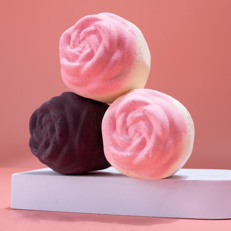 Schwarze Rose Badebombe 150g - Explosives, Langanhaltendes Duft-Badeblasenball