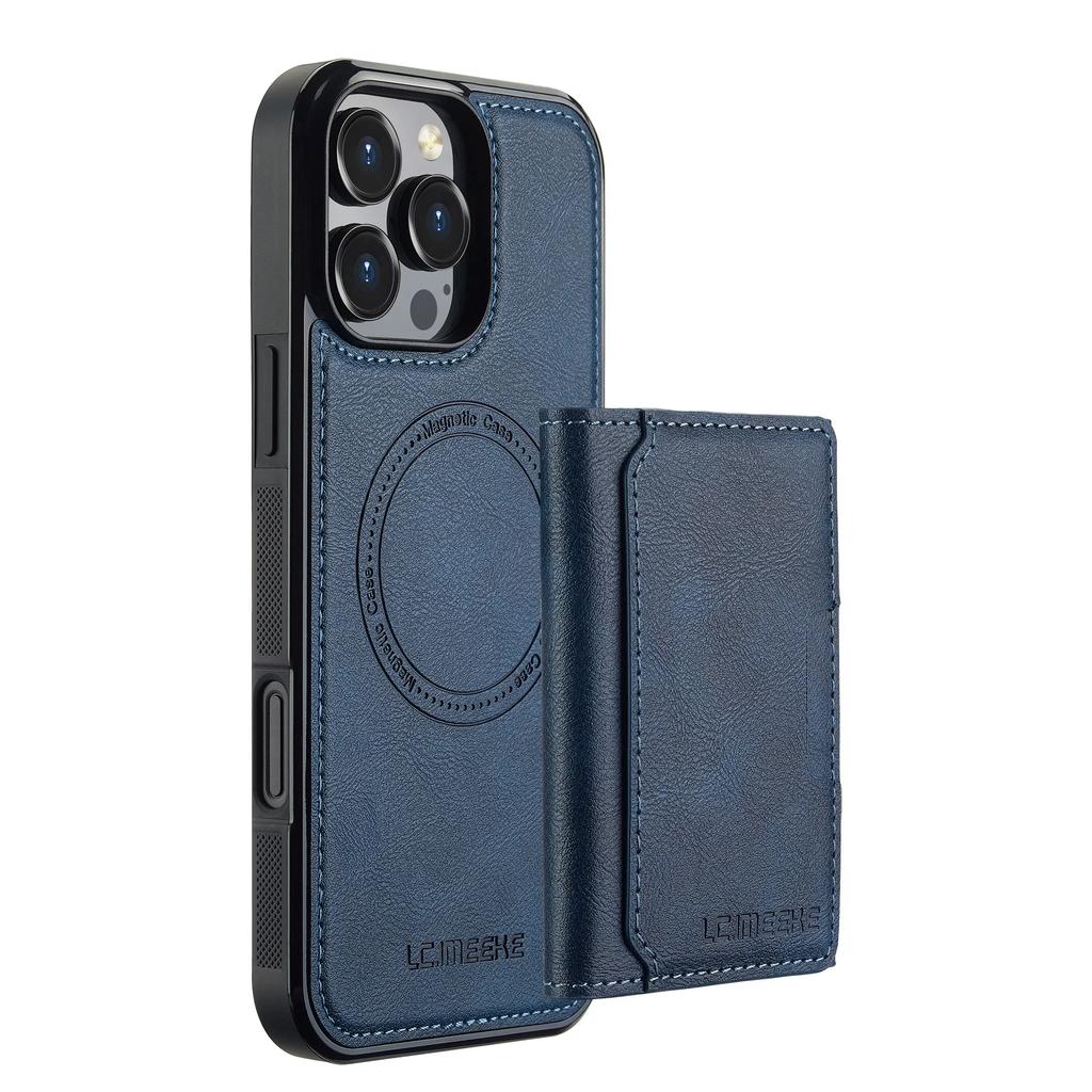 Detachable Wallet Case For iPhone 16 Pro Max 15 14 Plus 13 12 11 XS XR X 7 8 SE 2022 2020 2024 For MagSafe Cards Holder Cover