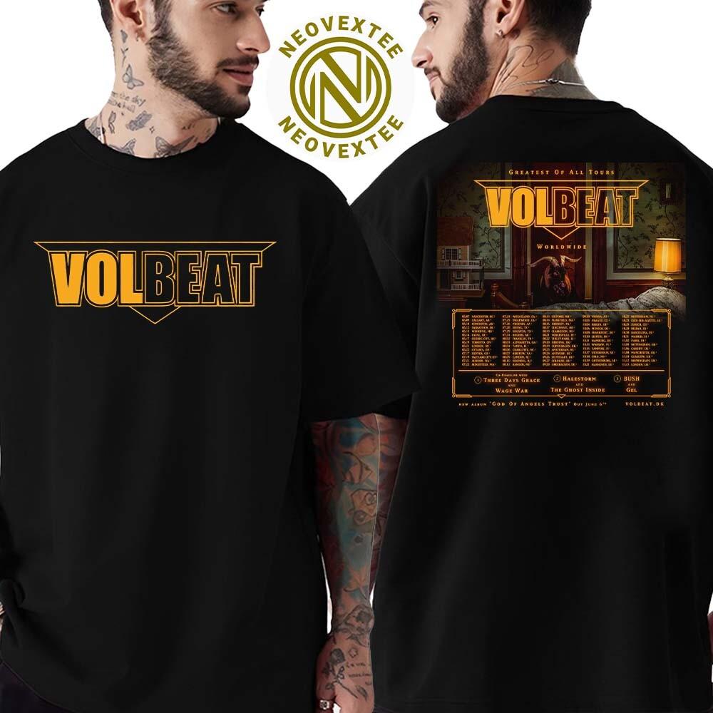 Volbeat Greatest Of All Tours 2025 God Of Angels Trust Dates List T-Shirt Unisex T-Shirt S