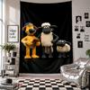 Wall TapestryShaun the Sheep Art Hanging Cloth Decorative Background Cover for Room Decoration