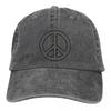 Graue Peace Baseballkappen Schirmmützen Peace And Love Sonnenschutzmützen für Unisex