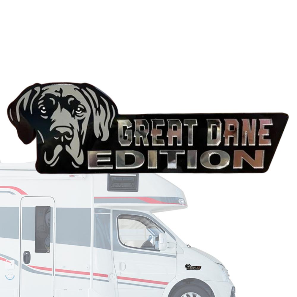 Dog Cart Emblem Car 3D Dog Edition Acrylic Car Badges Stickers Automotive Badge Decals And Stickers Exterior Decoration