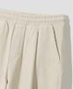 AGOD Single-Pleat Wide Corduroy Elastic Pants [Ivory]