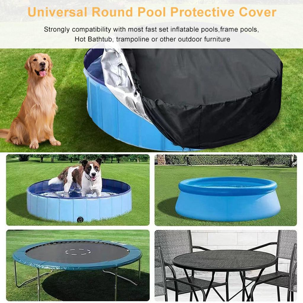 6/8/10/12ft Round Swimming Pool Solar Covers Foldable Dustproof Replacement Parts Blanket Protector Outdoor Hot Tub Accessories
