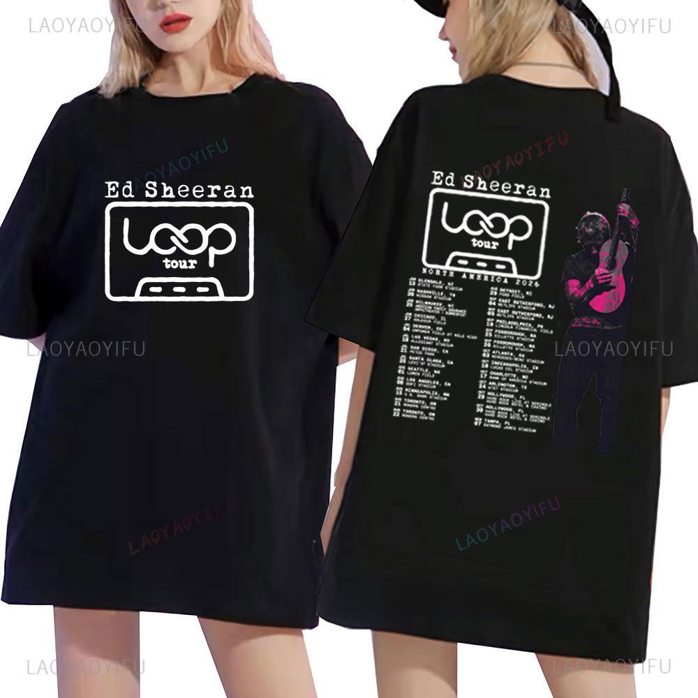 Ed Sheeran Loop Tour Merch Unisex Vintage Concert Tee Music Fan Gift Hip Hop Streetwear