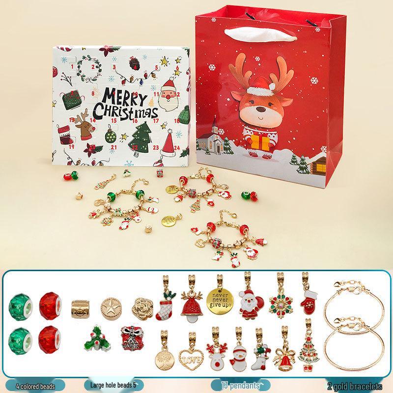 Hot Selling 24-Day Advent Calendar DIY Jewelry Surprise Box for Christmas Gifts