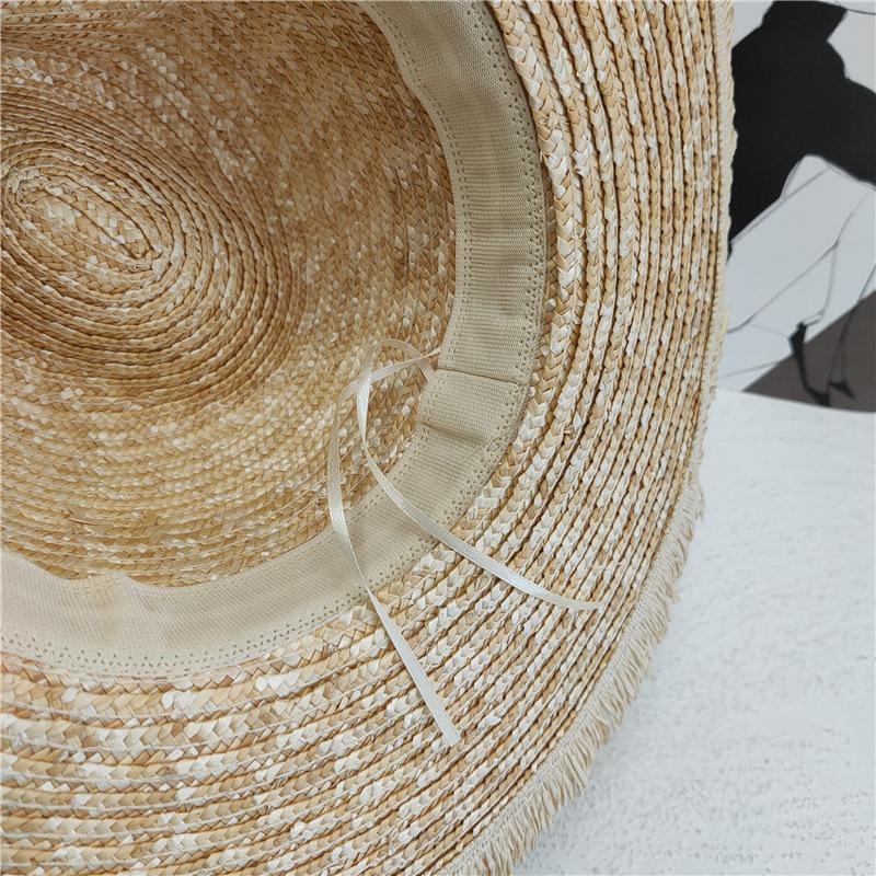 Straw Straw Hat Big Eaves Panama Rough Edge Sunshade Sunscreen Hat Export Sun Hat