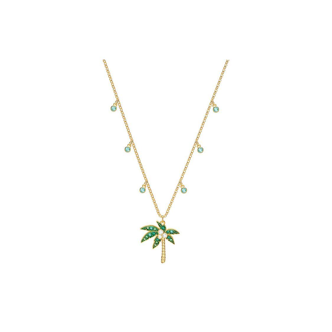 

Swarovski Fresh Forest Style Playful Cute Coconut Tree Collarbone Necklace Women necklace Gold 5375301 Box+Shopping Bag (Random Color)