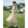 Women's Lyocell Tencel Floral A-Line Midi Dress