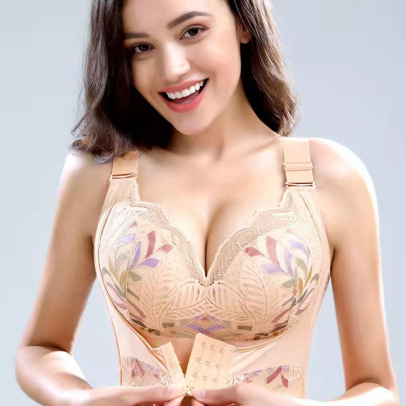 

Wire Free Bras for Women C/D Cup 34-48 Plus Size Comfort Push Up Bra with 3D Foam Cups Breathable Non-Wired Underwear 34/75C білий