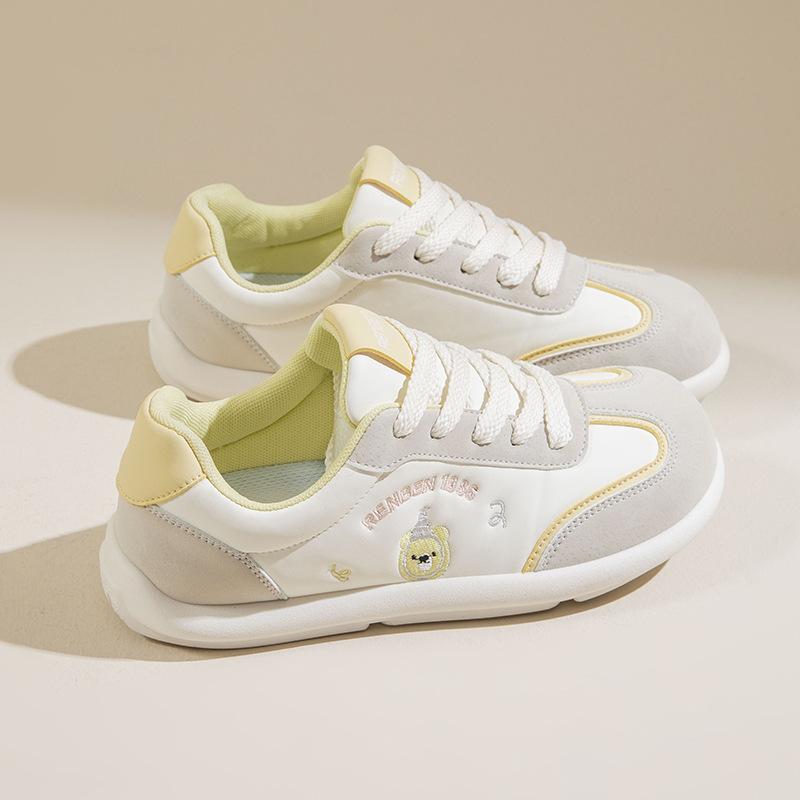 

Весенние универсальные женские новые дышащие и удобные немецкие тренировочные туфли милые туфли на платформе с мишкой для девочки 40