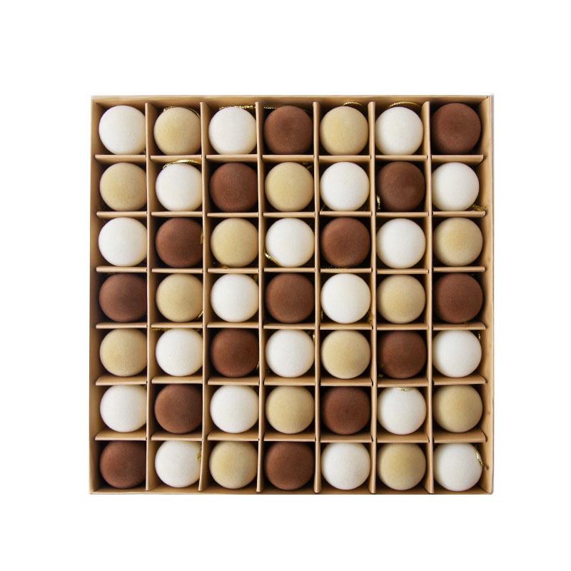 30pcs 3cm Flocked Christmas Ball Ornaments Set - New Arrival in Various Colors for Scene Decoration