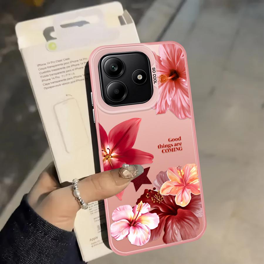 Cherry Flower Print Clear Case for Xiaomi Mi 11 Lite 13T 12T Pro Back Phone Cover