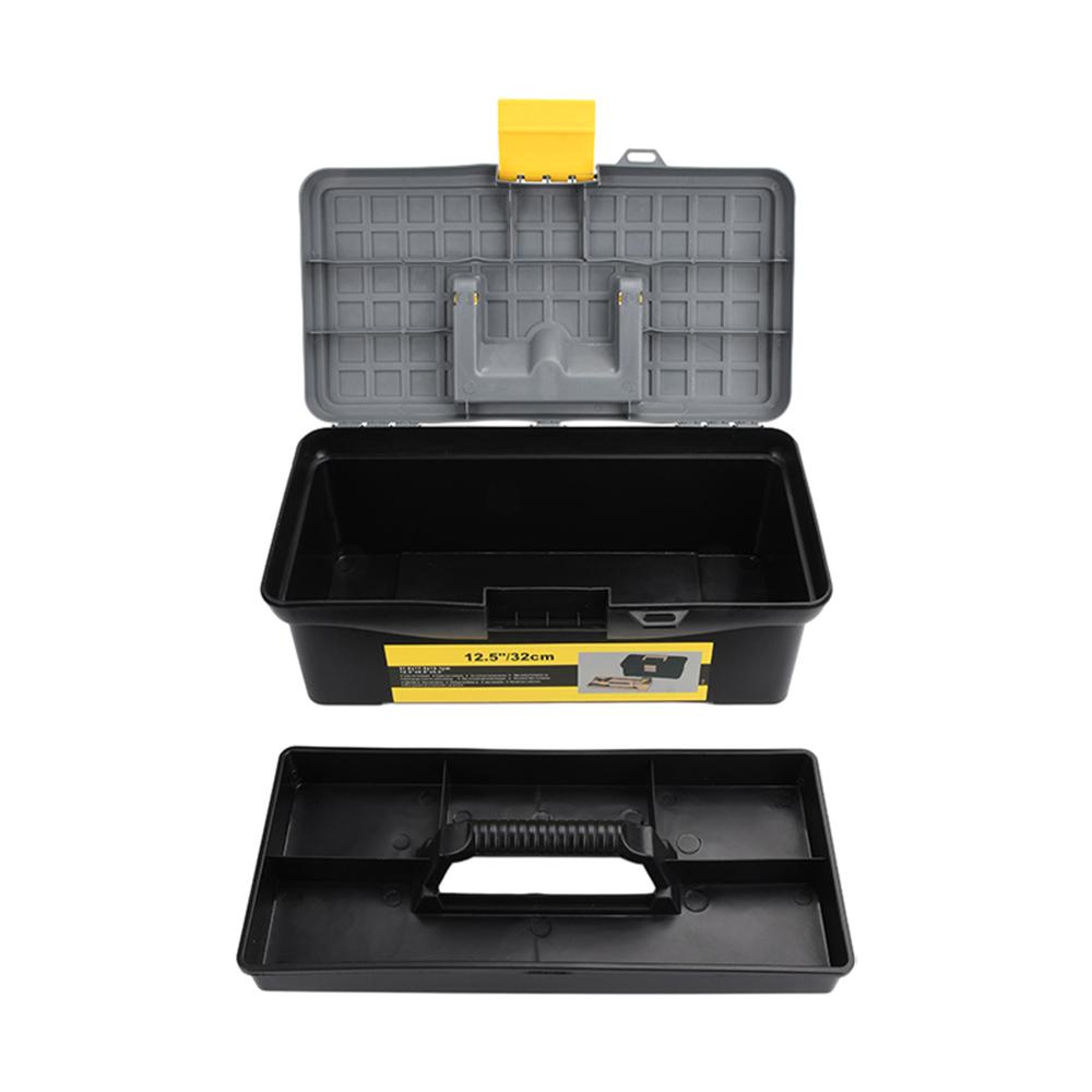 

12.5inch Double Layer Household Tool Box Organizer Case Multifunction Hardware Tool Storage Box Plastic Electrician Tool Box