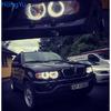 For BMW E53 X5 2000 2001 2002 2003 Premium Super Bright White 3528 SMD LED Angel Eye Kit Daytime Running Light DRL