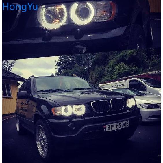 For BMW E53 X5 2000 2001 2002 2003 Premium Super Bright White 3528 SMD LED Angel Eye Kit Daytime Running Light DRL