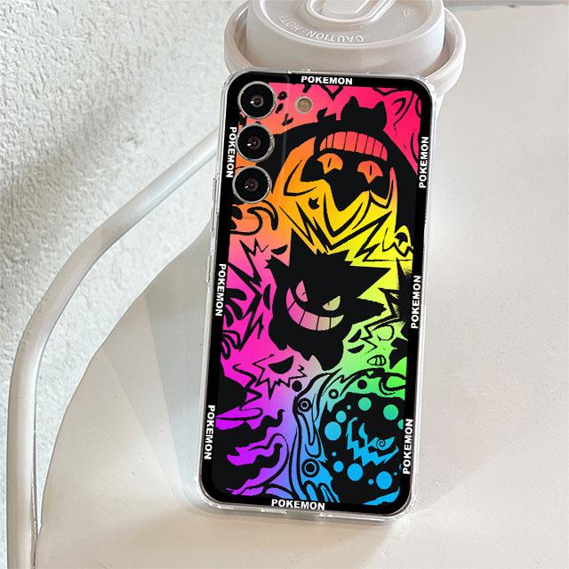 

Прозрачный чехол Pokemon Gengar для Samsung Galaxy S22 S20 FE S21 S10 S9 Plus Note 20 Ultra 10 Lite, прозрачный чехол для телефона Samsung S22 5G
