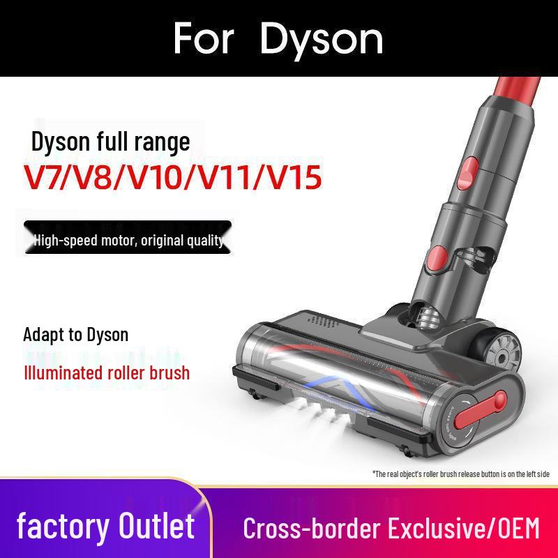 Elektrische Bodenbürste Kompatibel mit Dyson V7/V8/V10/V11/V15 - Düsen Zubehör & Große Walzenbürste