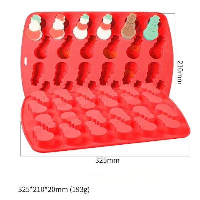 Christmas Cookie Molds Gingerbread Man Snowman Snowflake Chocolate Mold DIY Xmas Cookie Candy Mold Gummy Drop Mold Cake Tools