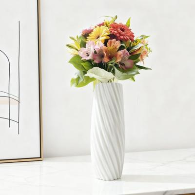 Plastic Flower Vase Minimalist Modern Water Planting Plants Holder Hydroponics Container Home Office Table Centerpiece Flower Arrangement Decorative