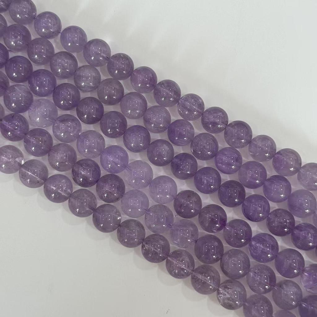 Bolivian Light Lavender Amethyst Round Beads - Semi-finished Accessories
