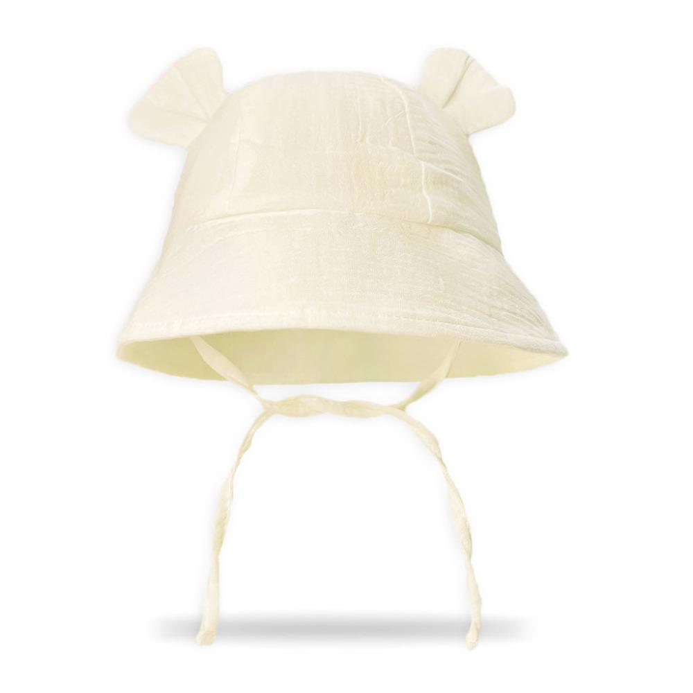 Korean Baby Bear Ear Hat Solid Color Boys Girls Sunhat Cute Baby Bucket Hat  Toddler