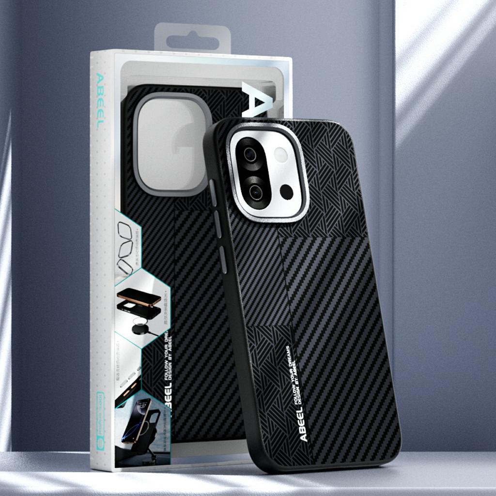 ABEEL Pro OnePlus 13T 5G Magnetický kryt PC + TPU + Hliníková slitina + PU kůže Tenký zadní kryt telefonu