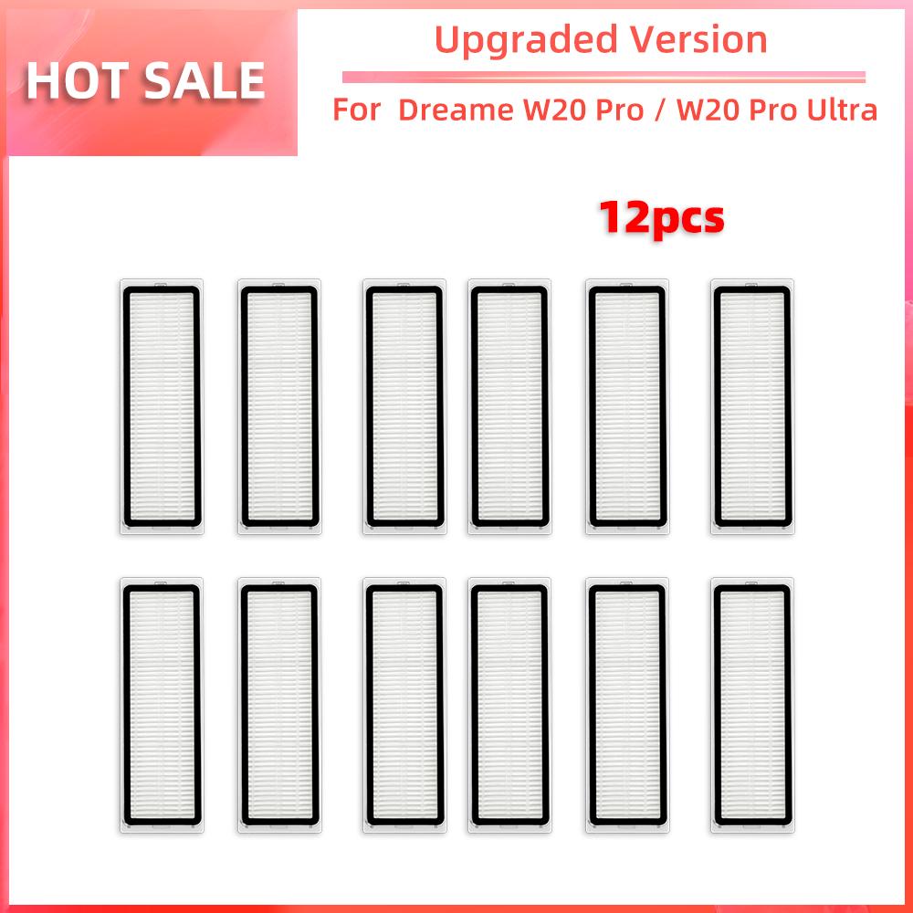 Compatible for Dreame W20 Pro / W20 Pro Ultra Brush HEPA Filter Mop Pad Dust Bag Replacement Spare Parts Accessories