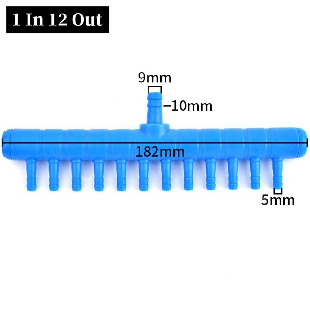 10Pcs Plastic Aquarium Air Splitter 4/5/8mm Oxygen Gas Diverter  for Fish Tank Air Pump Oxygenation