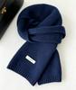 Autumn and winter new Australian 111 pure scarf women's solid color versatile warm knitted scarf light luxury high sense