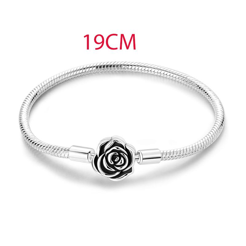Original 925 Sterling Silver Thorny Rose Earrings Ring Bracelet Set For Women Fashion Personalized Black Rose Jewelry Gift