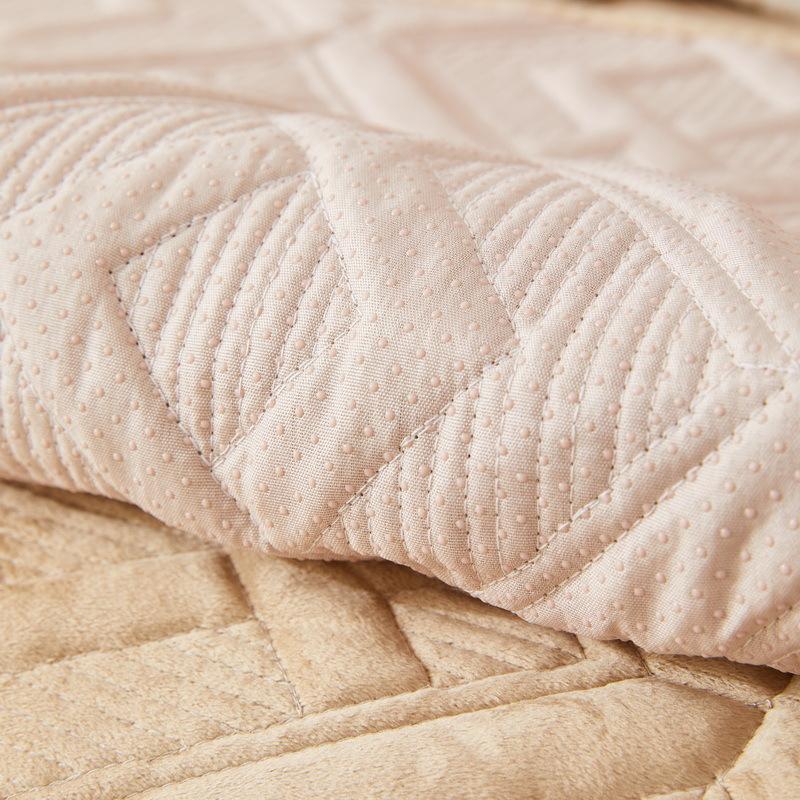 Modern Simple Autumn and Winter Short Plush Sofa Cushion Non-Slip Leather Sofa Cover Pure Color All-Matching Universal Sofa Cover Towel