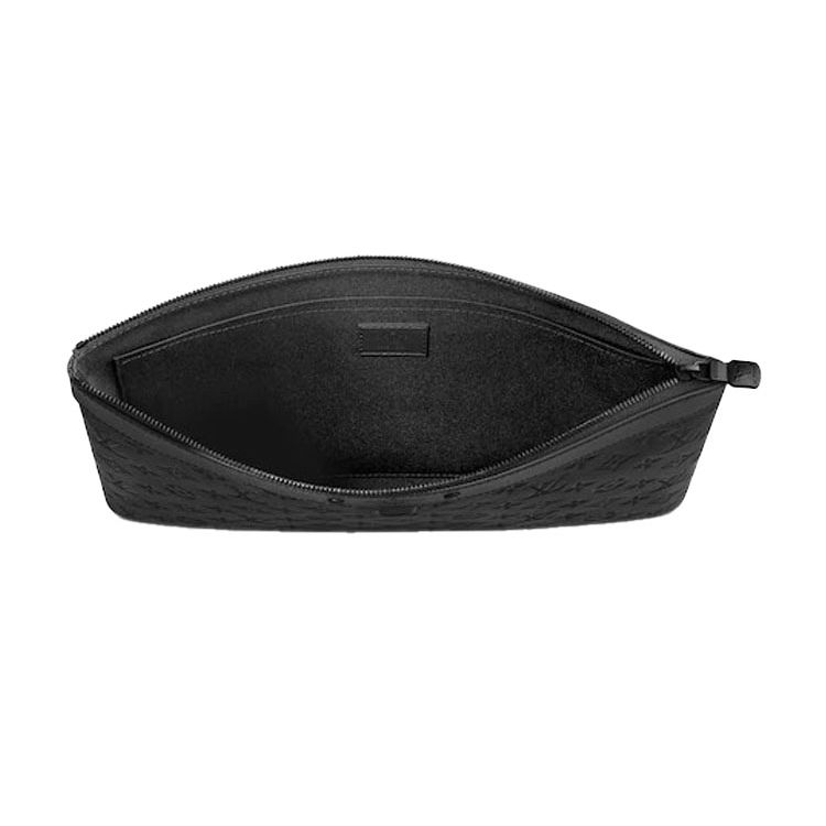 Louis Vuitton Discovery Pochette Klassisch Monogramm Geprägt Reißverschluss Groß Rindsleder Clutch Herren Clutch Schwarz M62903