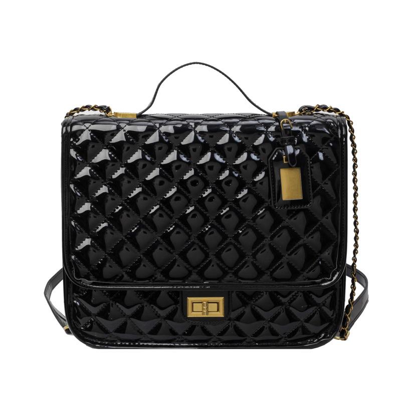 Rauten-Ketten-Rucksack Damenmode Trendiger Studenten-Kleiner Schulrucksack Für Arbeit Pendler Reise-Rucksack