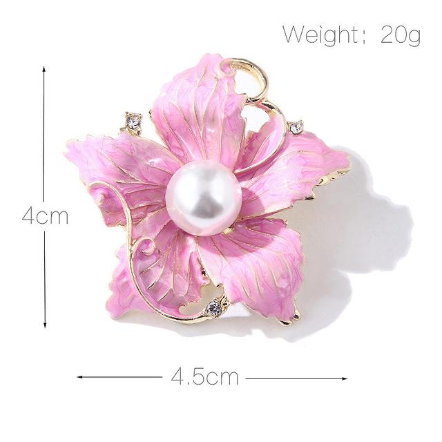 Fashionable Personality Adorable Dripping Oil Animal Plant Pearl Pin Brooch Anti Glare Buckle Female Jewelry AlloyFashion Jewelry