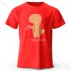 TeaRex Dinosaur Printed 100 Cotton TShirt Soft Breathable Round Neck Short Sleeve Tee Unisex Fun Quirky Style