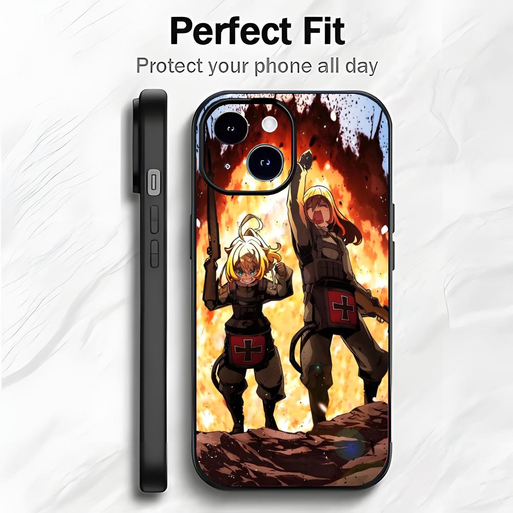 Anime S-Saga of Tanya the Evil Handyhülle Handyhülle Weiche Verpackung Leicht Für iPhone17 16 15 14 13ProMax