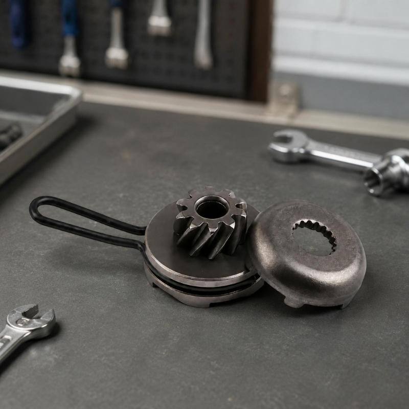 1PE40QMB Reference Kick Starter Gear Set, Metal Replacement Components with External-Tooth Gear and Separate Cover with Splined Center Opening