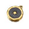 5pcs Gold Color Stainless Steel Enamel Moon Love Medal Heart Charms Pendants for DIY Earrings Necklace Jewelry Making Supplies